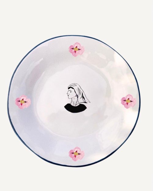 Pescatrice e Fiori Rosa